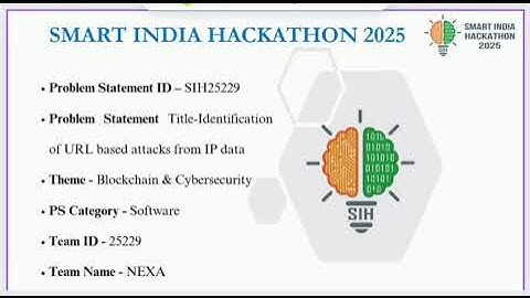 SIH 2025 Project | Detection of URL-Based Attacks from IP Data | Cybersecurity & Blockchain theme