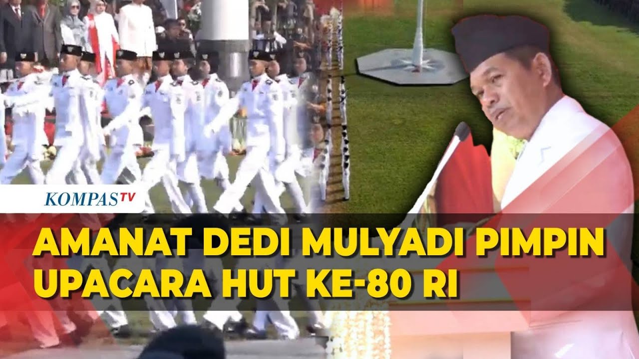[FULL] Pidato Berapi-api! Gubernur Dedi Mulyadi Upacara HUT ke-80 RI di Jawa Barat