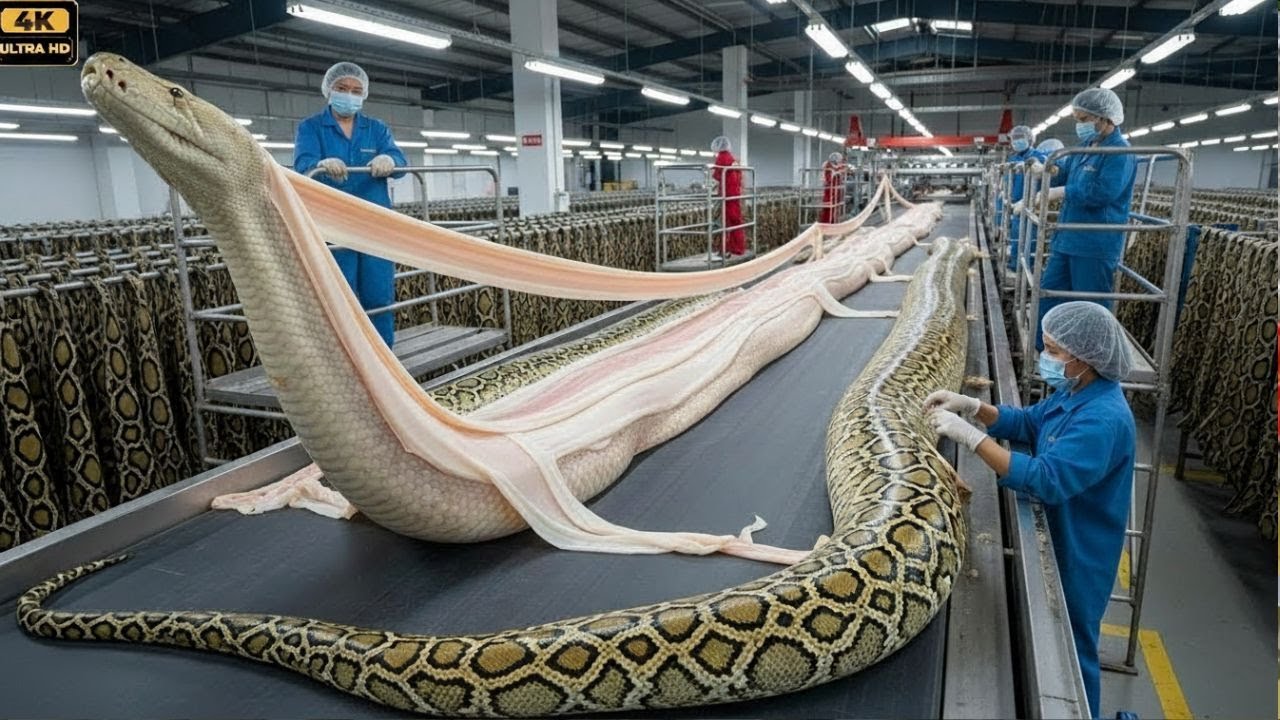 World’s Biggest Snake Skin Factory | From Python to Premium Fashion/