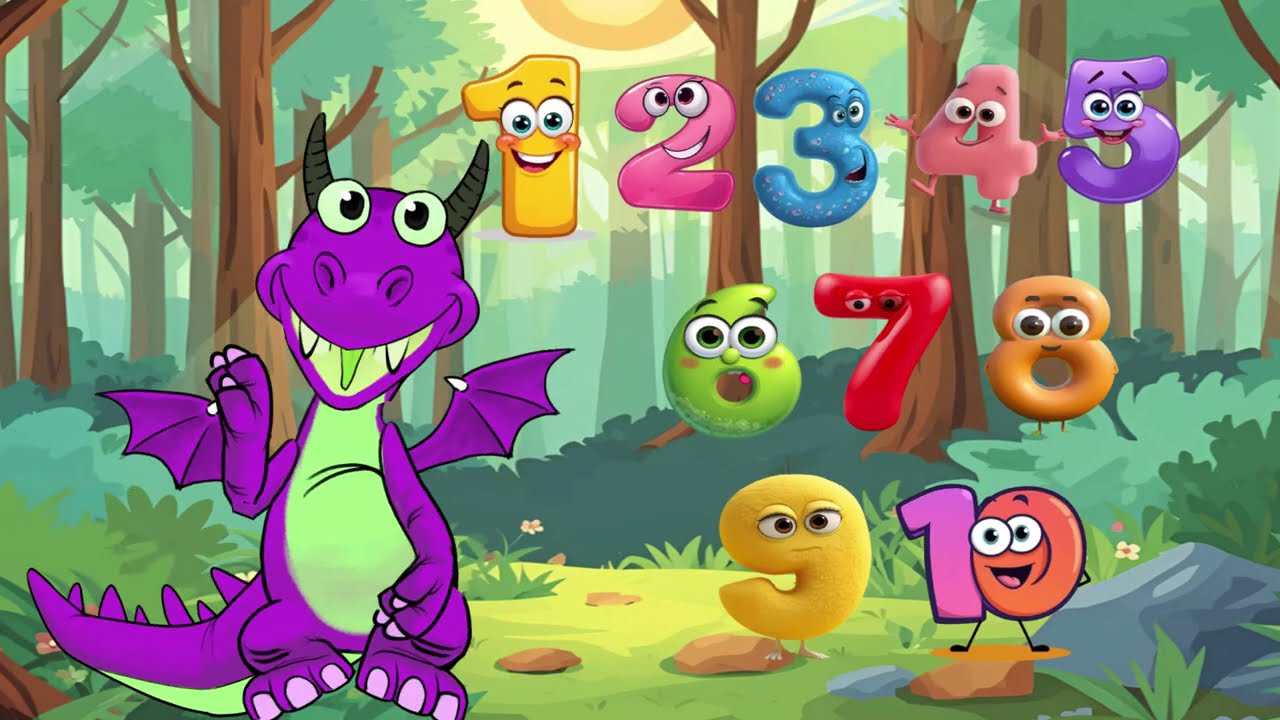 Learn Numbers 1 to 10 with a Friendly Dragon | Fun & Easy Counting for Toddlers| Kids Learning Video