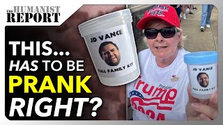 Trump Supporters “Mock” Tim Walz with Fake JD Vance “Specimen” Samples