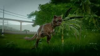 Rainy Day T. Rex | Jurassic World Evolution Test Clip
