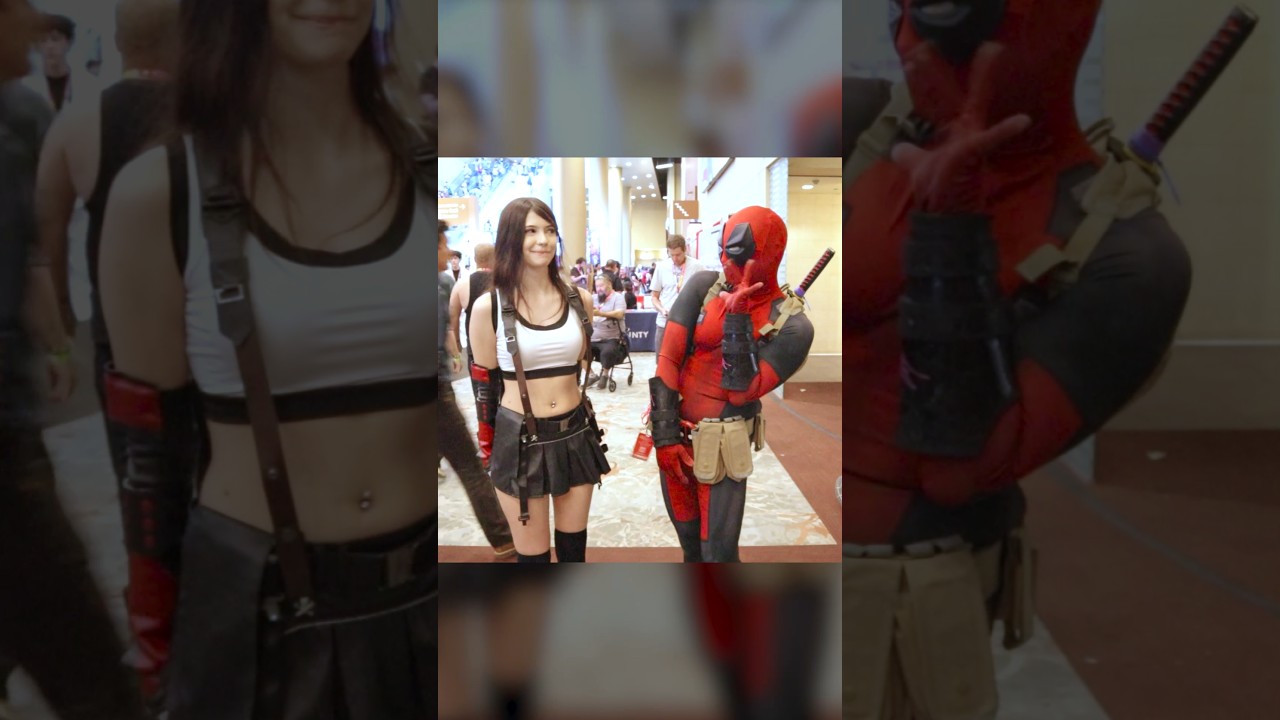 Deadpool tries flirting with Tifa... doesn't go well ☠️#deadpool #tifalockhart #cosplay