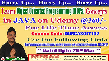 Learn Object Oriented Programming (OOPs) Concepts In JAVA on Udemy @360/-