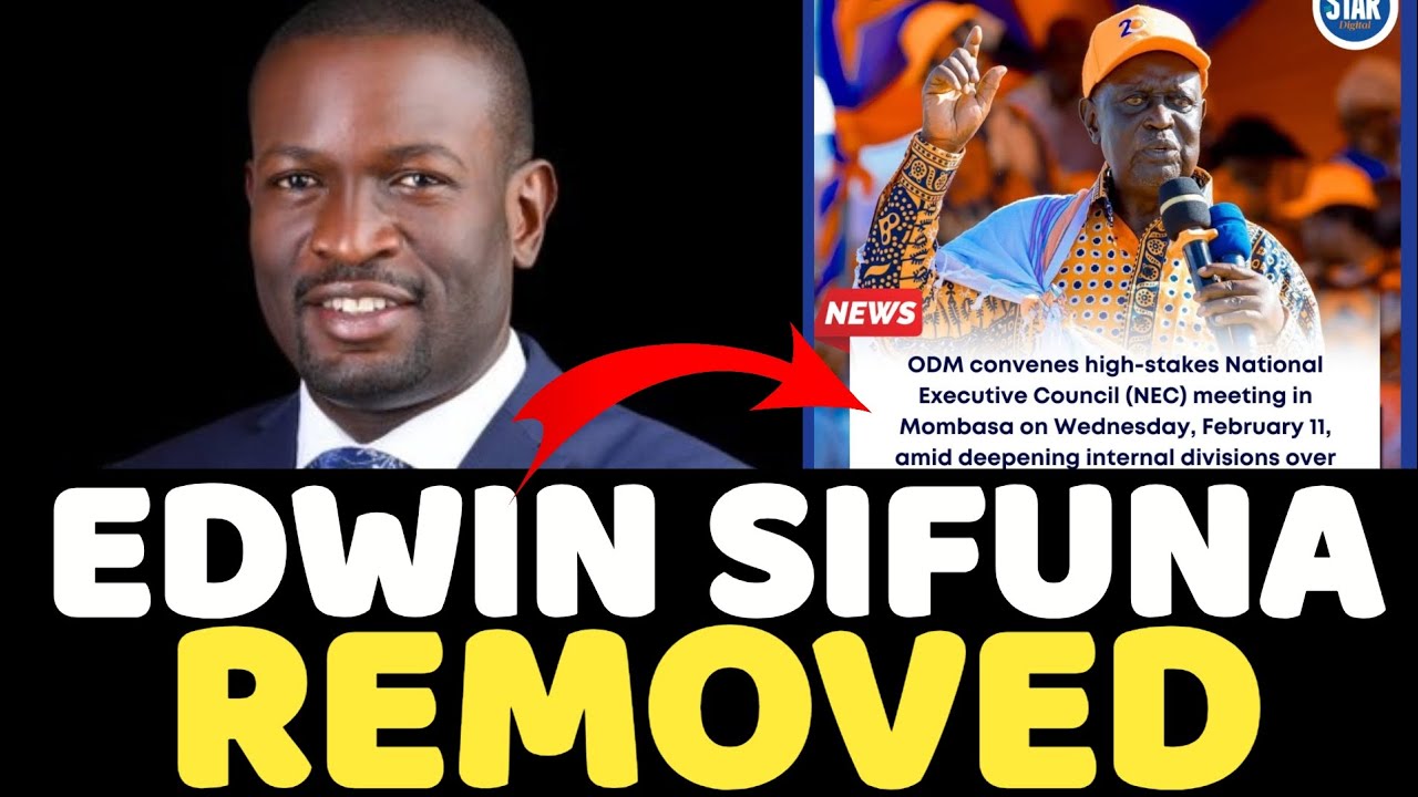 Furious ODM Removes Sifuna From ODM Party as SG - Confirmed! - YouTube