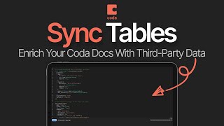 How to create a sync table in Coda Packs