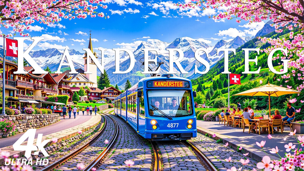Kandersteg in Spring 4K 🌷 Alpine Valleys, Crystal Lakes & Peaceful Mountain Charm