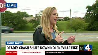Deadly crash shuts down Nolensville Pike