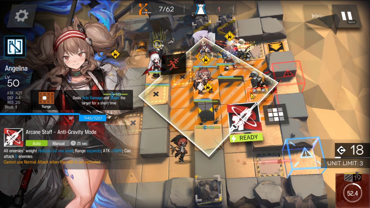 Arknights Contingency Contract #1 Pyrite - Permanent map day 1 risk 18 clean clear