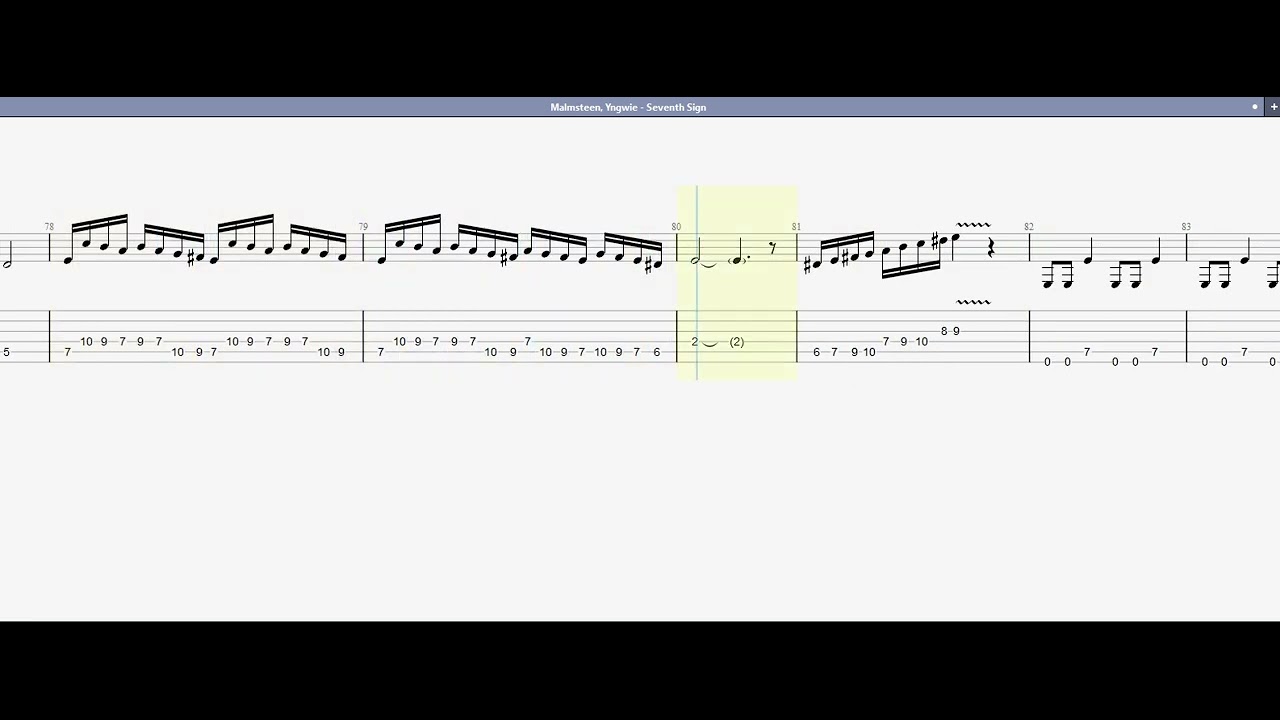 Malmsteen, Yngwie Seventh Sign GUITAR TAB - YouTube