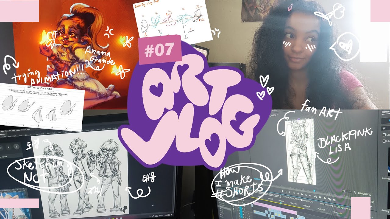 [ART VLOG #07] Animating an Illustration, Turning long-format video ...