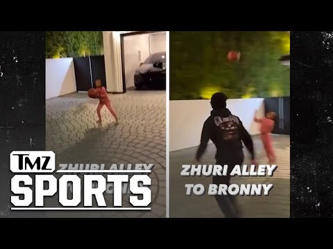 Bronny James Catches Alley-Oop Lob From Zhuri | TMZ Sports