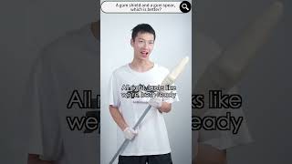 Wat gebeurt er als een kauwgomspeer en een kauwgomschild tegen elkaar botsen?