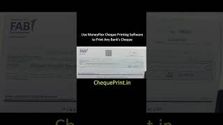 FAB Bank Cheque