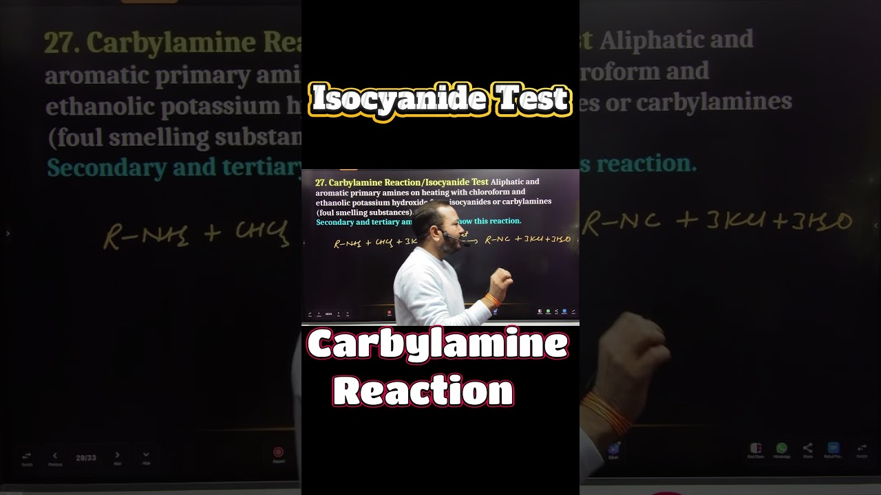 Isocyanide Test/Carbylamine Reaction | Reaction of Primary Amine | Chemistry 12th | CBSE Board