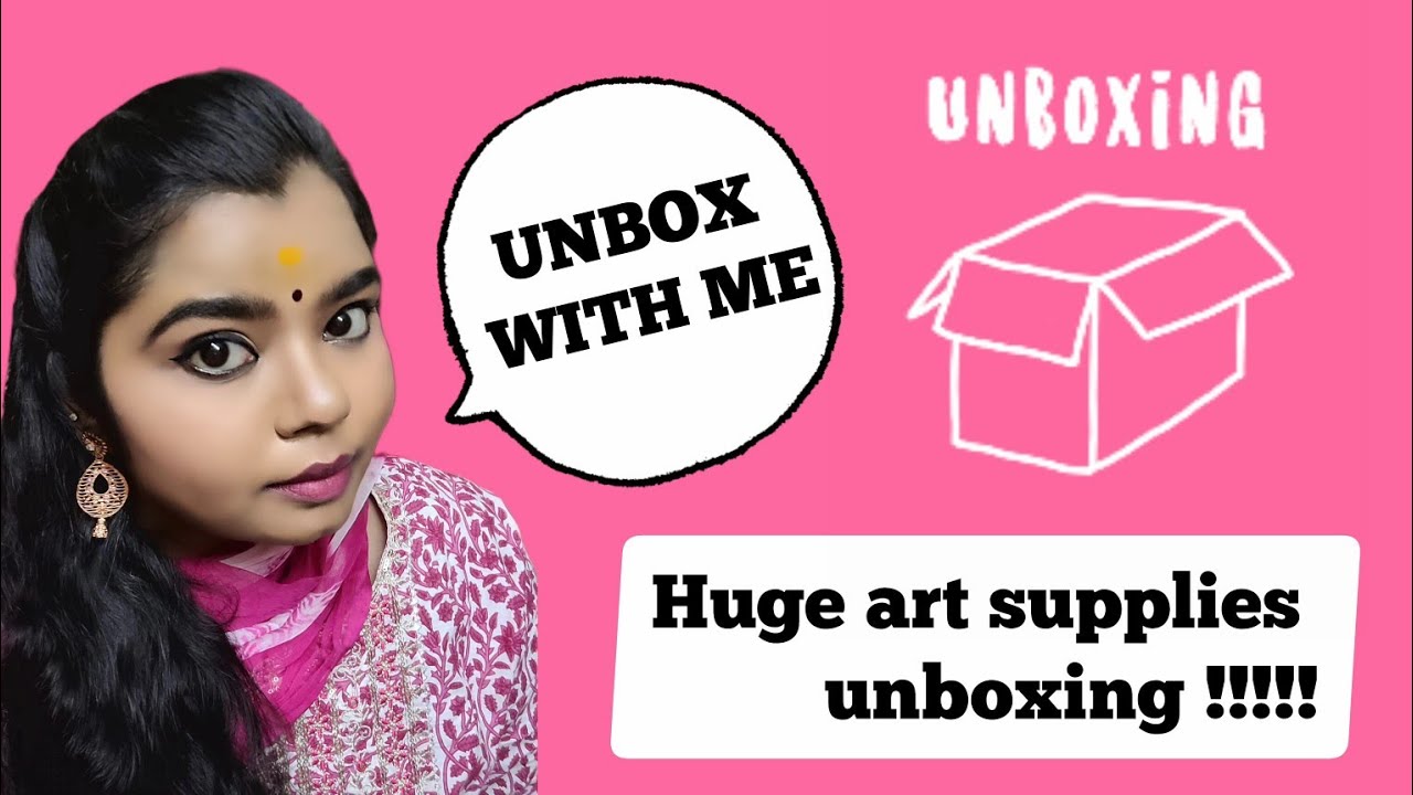 Unbox with me l my art supplies unboxing unboxingvideo unboxing art