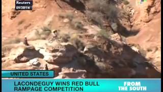 Spain's Andreu Lacondeguy Wins Red Bull Rampage Bike Competition