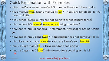 Question Tags in Kannada