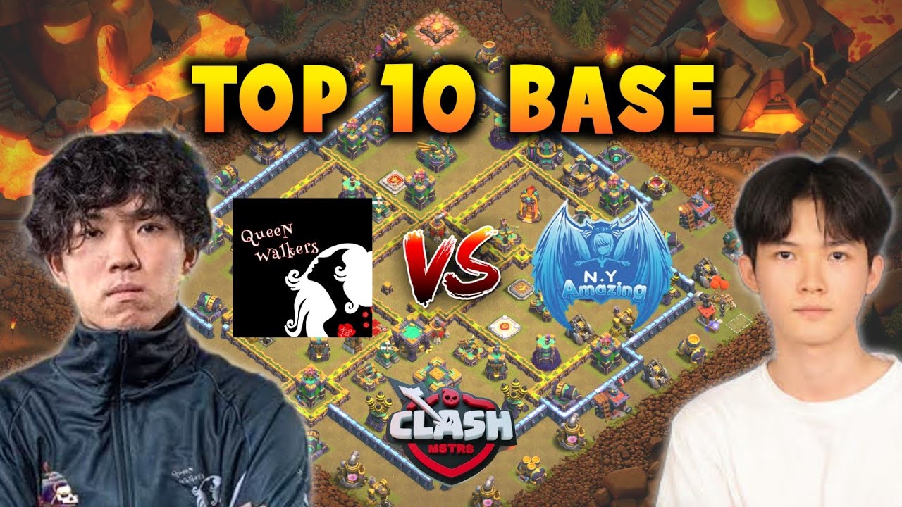 Top 10 TH14 War Base with Link | Queen Walkers vs N.Y Amazing & SpaceStation vs N.Y Amazing Bases