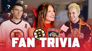 "She's hammering us right now!" | Bruins vs Panthers FAN TRIVIA CHALLENGE!