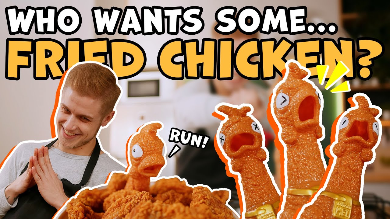 Animolds® Squeeze Me Fried Chicken 🍗 Crispy, Crunchy, SQUEAKY! 🐔🔊