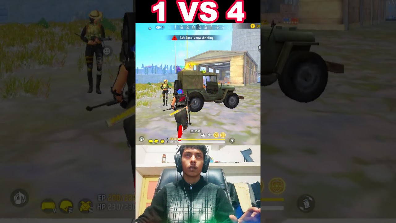 FREEFIRE 1vs4 gameplay videos 