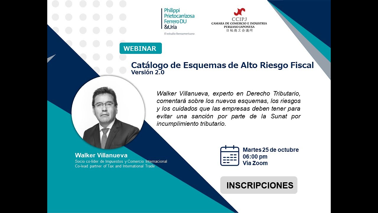 CCIPJ - Webinar "Catálogo de Esquemas de Alto Riesgo Fiscal - Versión 2.0"