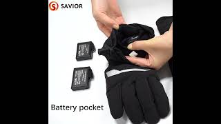 Savior Winter Mittens Heated Gloves Rechargeable Eelctric Battery S66B