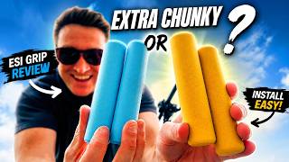 Upgraded Grips - ESI Yellow Chunky VS Aqua Extra Chunky