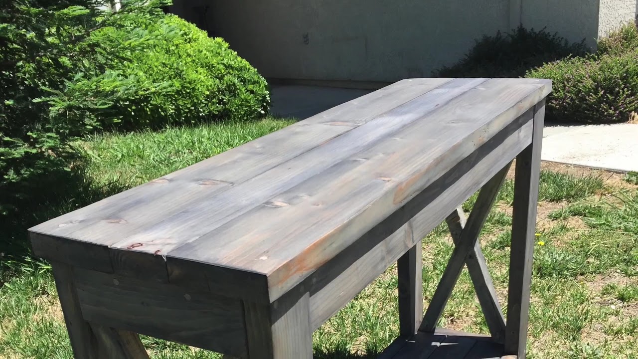Driftwood Gray Console Table YouTube
