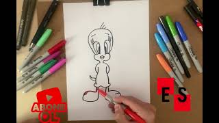 Tweety Çizimi / Nasıl Çizilir ? / Tweety Drawing / How to Draw ? / @E.S.Platform