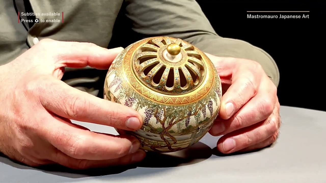 Focus sull’Opera｜Kōro Satsuma con scena di vita quotidiana firmato Kinkōzan