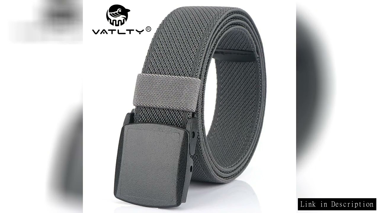 VATLTY Metal Free Men's Elastic Belt Strong Engineering Plastic Quick Release Nylon Buckle Unisex St