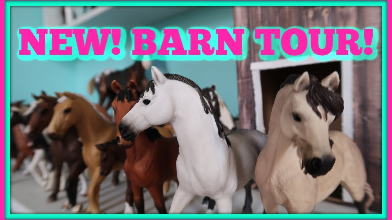💖NEW~Schleich Horse Stable, House and Horse Collection TOUR!🐎FIRST DAY TV