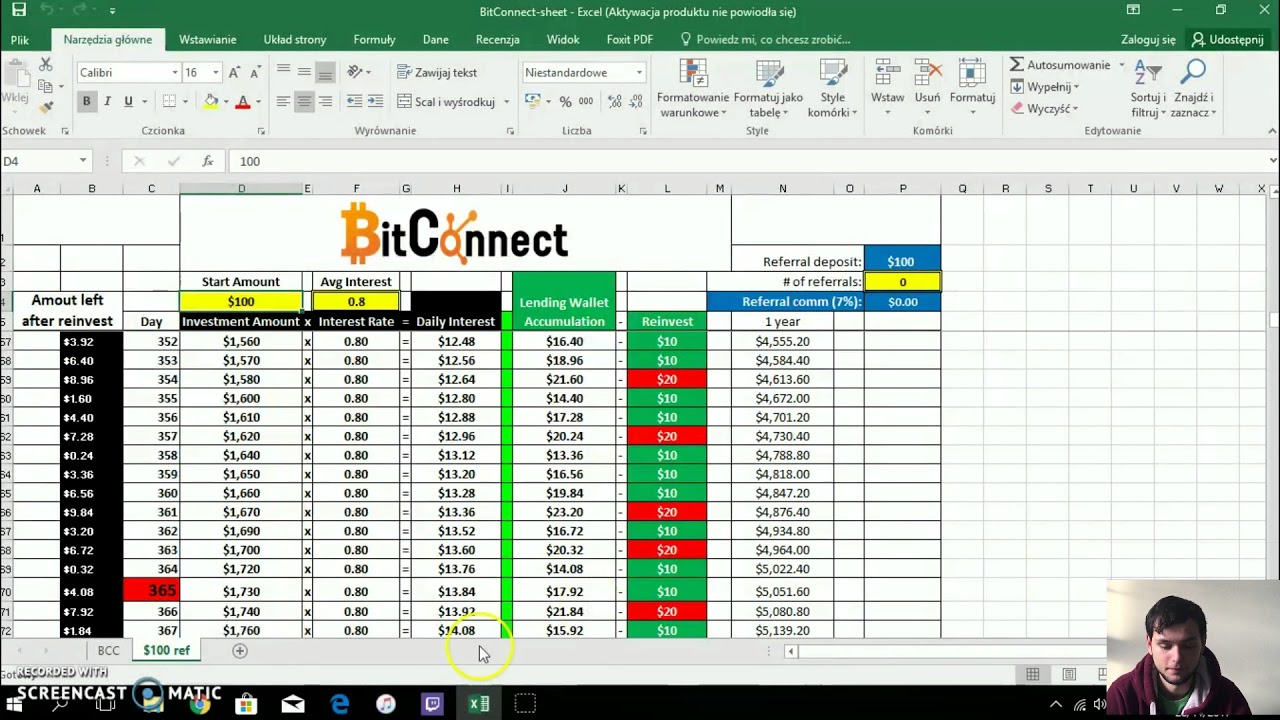 Bitconnect, all you need is 100 dollars to make 100 dollars a day. (Update video, first month !!! )
