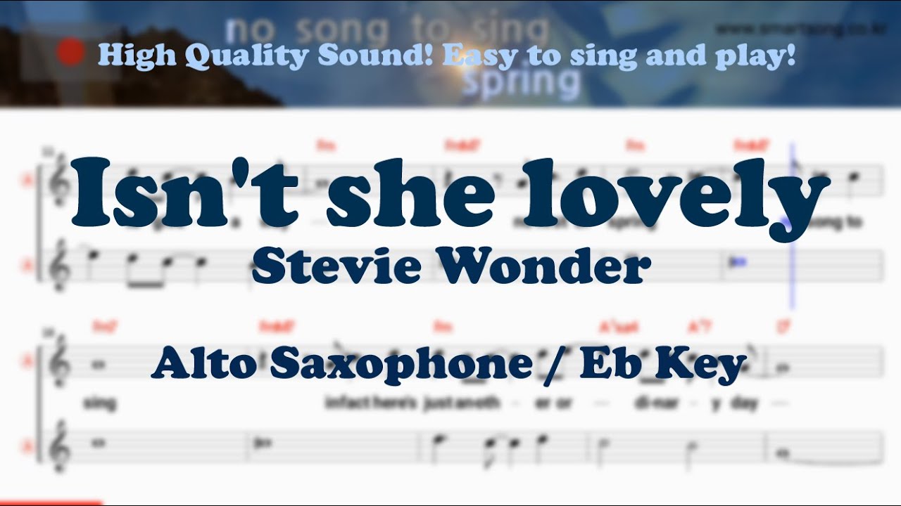 Isn't She Lovely? - Bb Tenor Saxophone Sheet Music, Stevie Wonder