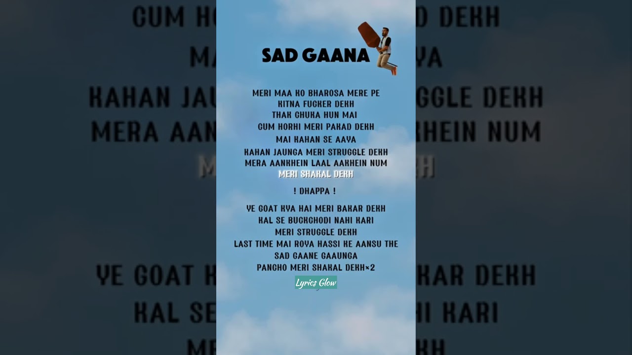 💔 Sad Gaana – Dhappa | Heart Touching Rap Song | Real Life Struggle Feel Lyrics | Emotional Song