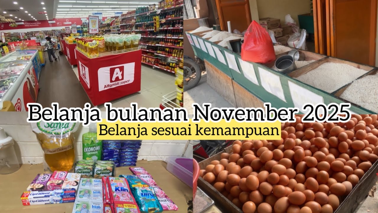 Belanja bulanan November 2025  sesuai kemampuan
