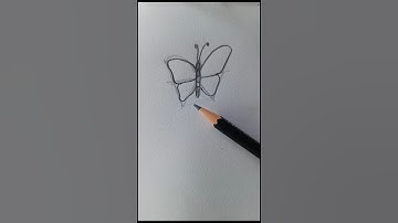 Easy Butterfly Anyone Can Draw #art #shorts #foryou #tutorial #satisfying #howtodraw #butterfly