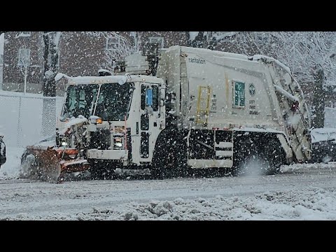 NYC DSNY Snow Plow Clearing Snow On Grenada Place In Edenwald, The ...