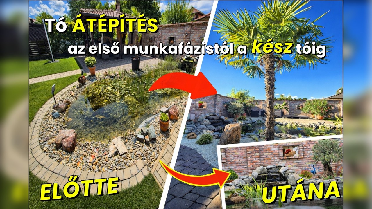 Kerti tó felújítás: Egy régi kerti tó teljes átalakulása | Kertászok
