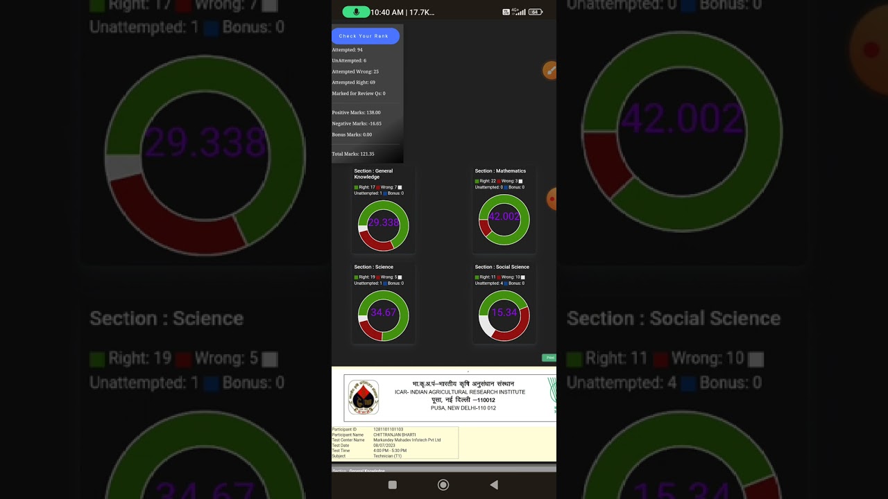 icar answer key relse