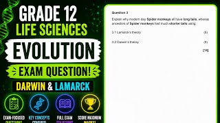 Grade 12 Evolution Exam Question| Darwin and Lamarck Theories| Life Science