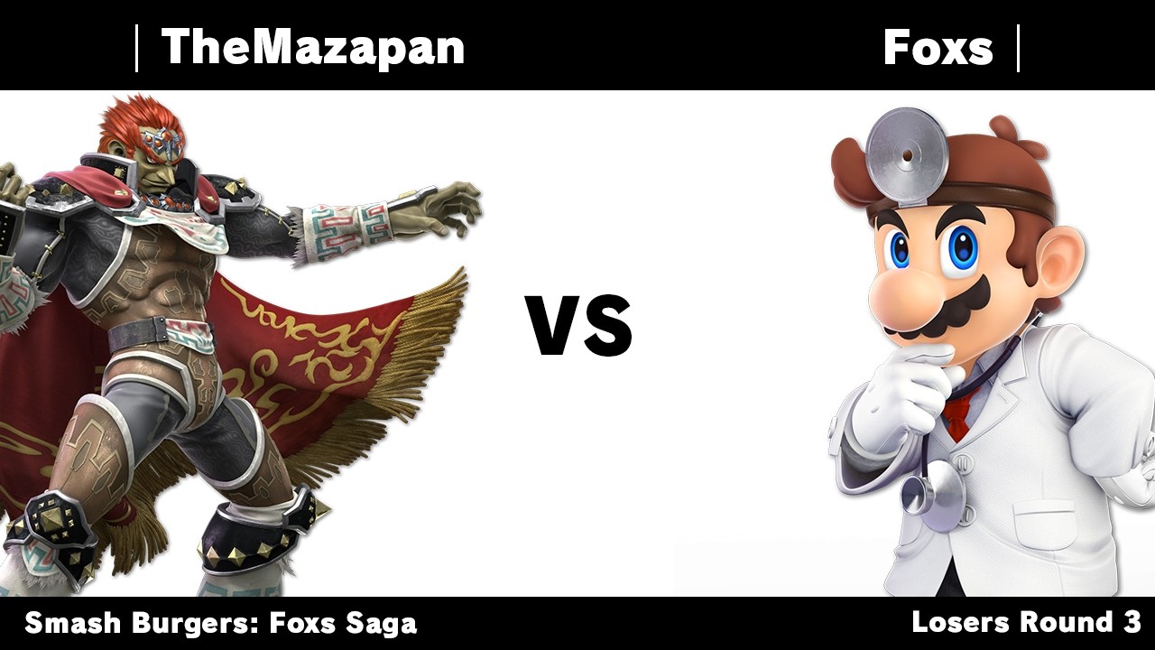Mazapan (Ganondorf) vs Foxs (Dr. Mario) | Smash Burgers: Foxs Saga - Losers Round 3