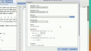Performing a Paired T Test
