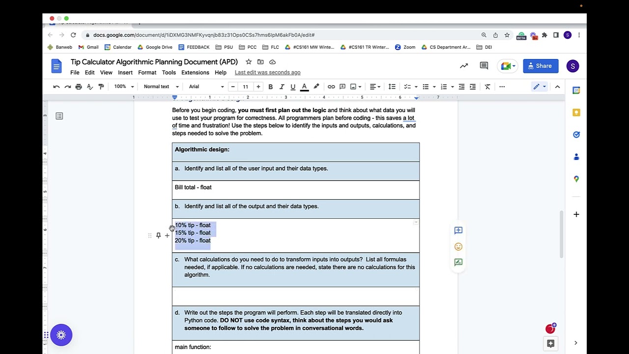 02. Algorithmic Planning Doc
