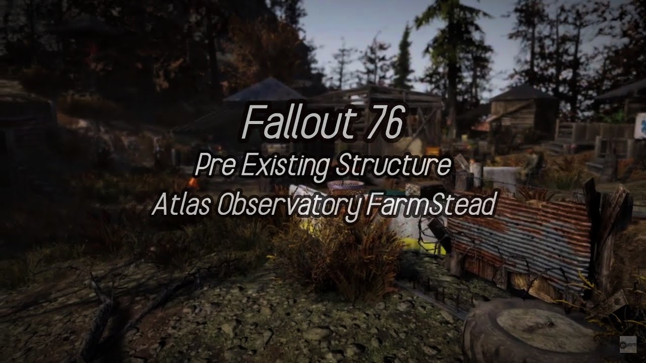 Fallout 76 Camp Build "Atlas Observatory Farmstead" | Pre Existing Structure