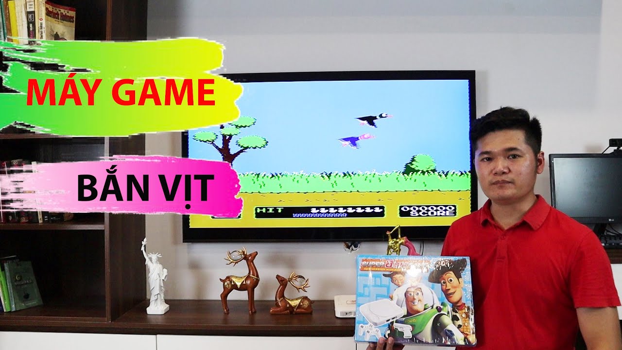 Máy chơi game 4 nút có game bắn vịt, tích hợp 999.999... - youtube