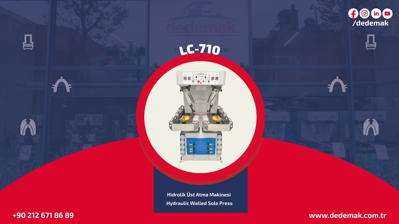 Dedemak Makina LC-710 Hidrolik Üst Atma Presi - YouTube
