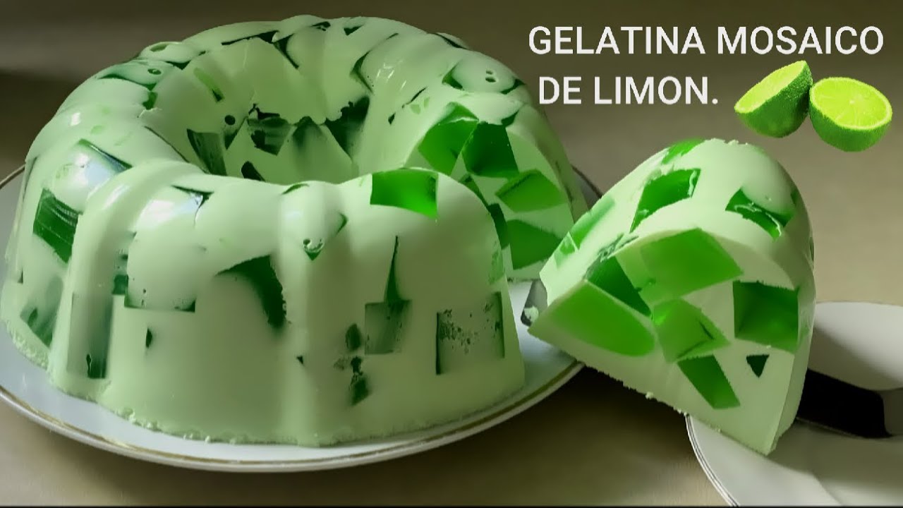 Gelatina Mosaico de Limón, 2 Ingredientes! - YouTube